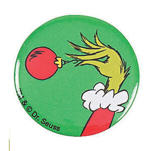 Dr. Seuss™ The Grinch 1" Holiday Pin GRINCH PIN IS COVER PIC or ALL 6 FOR $40!!